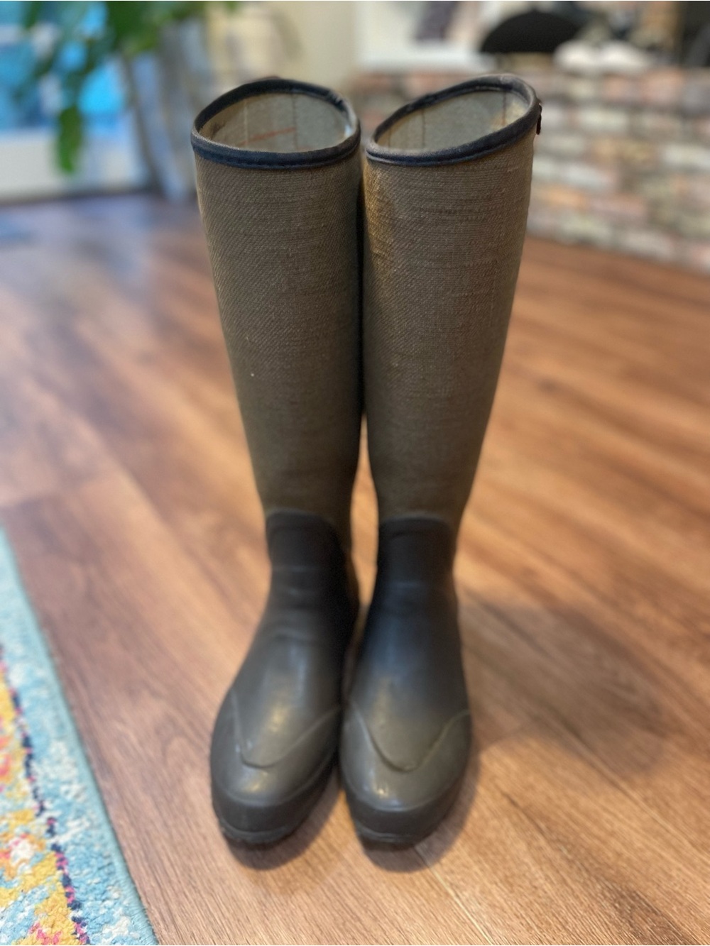 HUNTER LADIES SZ 6 (36) ST. REGENT JAMES TWEED RARE TALK RAIN BOOTS
